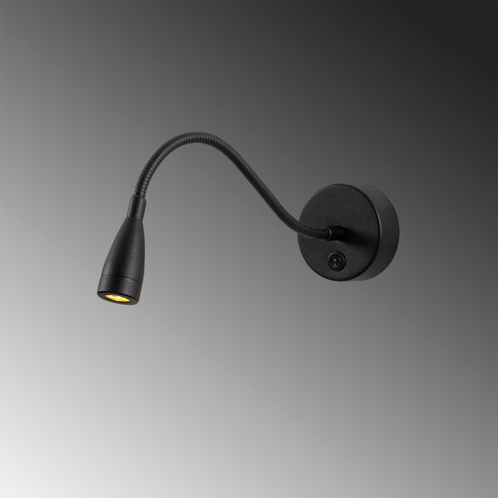 Opviq Reading - 3246 Lámpara de pared negra con altura ajustable